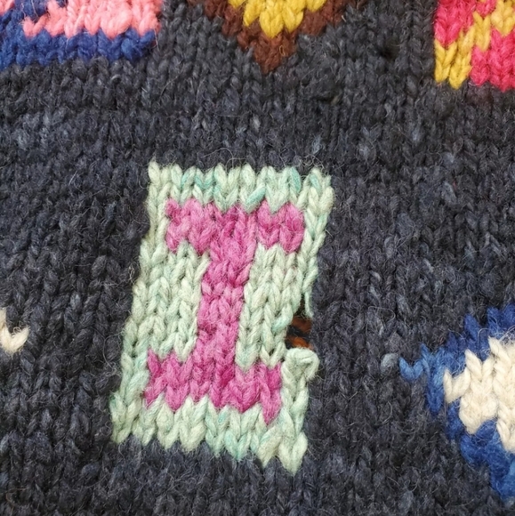 Vtg Wool Cardigan Sweater Womens Medium Aztec 90s Colorful - Picture 12 of 13